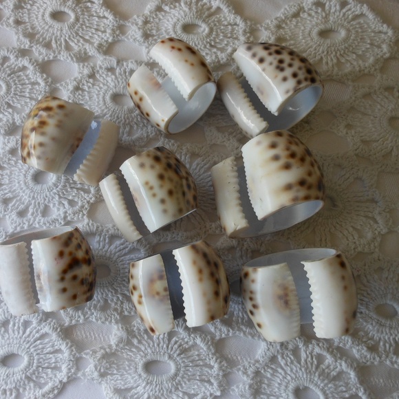 Vintage | Dining | Cowrie Shell Napkin Rings Beachy Boho Table | Poshmark